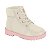 Bota Coturno Infantil Molekinha Strech- Branco OFF/ Rosa - Imagem 1