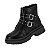 Bota Coturno Infantil Menina Molekinha Napa Berlim Fivela- Preto - Imagem 3