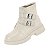 Bota Coturno Infantil Menina Molekinha Napa Berlim Fivela- Branco OFF - Imagem 2