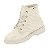 Bota Coturno Infantil Menina Molekinha Napa Strech Berlim- Branco OFF - Imagem 3