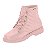 Bota Coturno Infantil Menina Molekinha Napa Strech Berlim- Rosa - Imagem 3