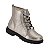 Bota Coturno Infantil Menina Molekinha Metal Malibu- Prata Velho - Imagem 2