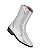 Bota Infantil Menina Molekinha Texana Napa Metal Malibu- Prata Velho - Imagem 2