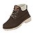 Bota Coturno Infantil Menino Molekinho Napa Moscou- Café/ Branco OFF - Imagem 3