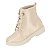 Bota Coturno Infantil Menina Molekinha Napa Metalizado Tamisa- Creme - Imagem 3