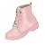 Bota Coturno Infantil Menina Molekinha Napa Metalizado Tamisa- Rosa - Imagem 3