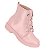 Bota Coturno Infantil Menina Molekinha Napa Metalizado Tamisa- Rosa - Imagem 2