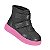 Bota Infantil Menina Molekinha Led Berlim Verniz- Preto/ Rosa - Imagem 2