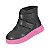 Bota Infantil Menina Molekinha Led Berlim Verniz- Preto/ Rosa - Imagem 3