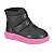 Bota Infantil Menina Molekinha Led Berlim Verniz- Preto/ Rosa - Imagem 1