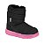 Bota Infantil Menina Molekinha Led Lycra Perola- Preto/ Rosa - Imagem 1