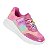 Tênis Infantil Menina Molekinha Tecido Brilho Tanaca- Verniz London/ Multi Amarelo/ Rosa - Imagem 2