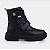Bota Coturno Infantil Menina Duda Velcro- Preto/Preto - Imagem 2