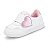 Tênis Infantil Menina Mini Sua Cia Coração- Branco/ Rosa Ballet - Imagem 3