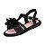 Sandália Infantil Menina Molekinha Verniz Premium Laço- Preto - Imagem 3