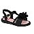 Sandália Infantil Menina Molekinha Verniz Premium Laço- Preto - Imagem 1