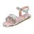 Sandália Infantil Menina Molekinha Metalizado Premium Strass- Prata - Imagem 3