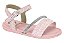 Sandália Infantil Menina Molekinha Napa Tweed Florença- Prata/ Branco Cristal/ Niquel - Imagem 4