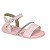 Sandália Infantil Menina Molekinha Napa Tweed Florença- Prata/ Branco Cristal/ Niquel - Imagem 1