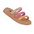 Rasteirinha Infantil Menina Molekinha Tira Pronta Tresse- Branco/ Pink/Laranja - Imagem 2