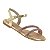 Sandália Infantil Menina Molekinha Tira Valência- Dourado/ Creme/ Cristal - Imagem 2