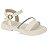 Sandália Infantil Menina Molekinha Turim Florença Strass- Branco OFF/ Cristal - Imagem 1