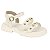Sandália Infantil Menina Molekinha Napa Turim- Branco OFF - Imagem 1