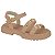 Sandália Infantil Menina Molekinha Napa Turim- Nude - Imagem 1