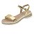 Sandália Infantil Menina Molekinha Metalizado Premium- Dourado/ Branco - Imagem 3