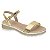 Sandália Infantil Menina Molekinha Metalizado Premium- Dourado/ Branco - Imagem 1