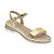 Sandália Infantil Menina Molekinha Metalizado Premium- Dourado/ Branco - Imagem 2