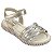 Sandália Infantil Menina Pampili Candy- Dourado/ Prata - Imagem 1