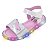 Sandália Infantil Menina Pampili Lulli Led Borboleta- Branco/ Rosa Danone - Imagem 2