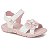 Sandália Infantil Menina Klin Tic Tac- Branco/ Rosa Claro - Imagem 1