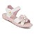 Sandália Infantil Menina Klin Tic Tac- Branco/ Rosa Claro - Imagem 2