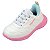 Tênis Infantil Menina Pampili Mini Soft- Branco/ Rosa - Imagem 5