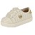 Tênis Infantil Menino Molekinha Glamour- Branco OFF/ Dourado - Imagem 3