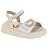 Sandália Infantil Menina Molekinha Twist- Branco OFF - Imagem 1