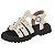Sandália Infantil Menina Molekinha Turim- Branco OFF/ Preto - Imagem 3