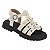 Sandália Infantil Menina Molekinha Turim- Branco OFF/ Preto - Imagem 2