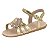 Sandália Infantil Menina Molekinha Brilho Itália Shine- Dourado - Imagem 3