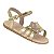 Sandália Infantil Menina Molekinha Brilho Itália Shine- Dourado - Imagem 2