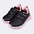Tênis Infantil Menina Pampili Mini Soft- Preto/ Rosa - Imagem 2