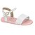 Sandália Infantil Menina Molekinha Turim- Branco - Imagem 1
