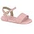 Sandália Infantil Menina Molekinha Turim- Rosa/ Rosa - Imagem 1