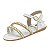 Sandália Infantil Menina Molekinha Turim- Branco OFF/ Dourado - Imagem 3