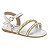 Sandália Infantil Menina Molekinha Turim- Branco OFF/ Dourado - Imagem 1
