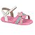 Sandália Infantil Menina Molekinha Turim Verniz- Branco/ Rosa Ballet/ Azul - Imagem 1