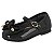 Sapatilha Infantil Menina Molekinha Verniz Premium Laço- Preto/ Preto - Imagem 3