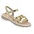 Sandália Infantil Menina Molekinha Shine- Dourado/ Dourado - Imagem 2